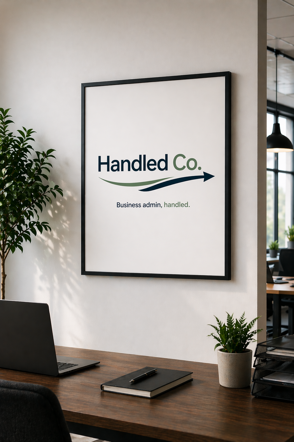 Handled Co. office wall frame